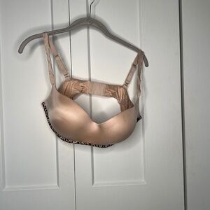 Victoria's Secret Balconette Tan & Leopard Bra Women's Size 38D